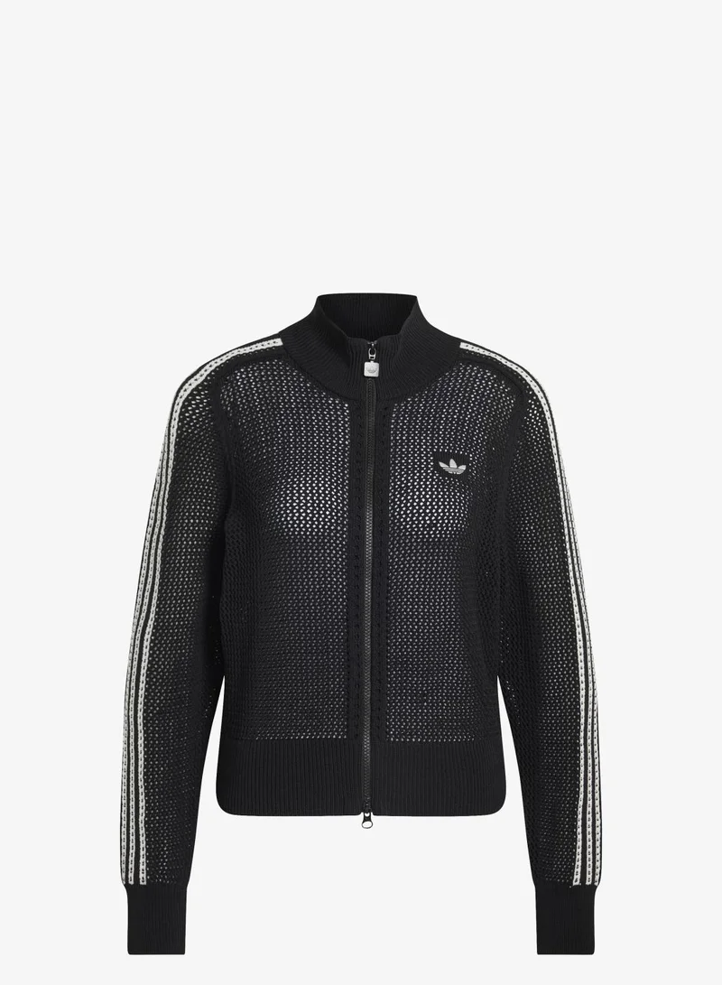 adidas Originals KNITTED CROCHET FIREBIRD TRACK TOP